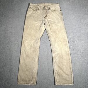 Levis Jeans Mens 32x31 Brown 514 Straight Fit Denim Casual Workwear Preppy Logo